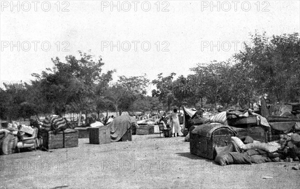 On the Eastern Front; In Salonika, August 20, 1917: refugee camp..., 1917. Creator: Unknown.