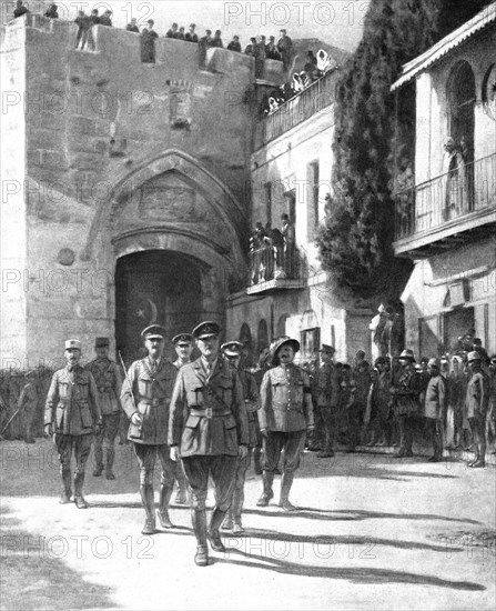 Distant Fronts, in Jerusalem; Arrival of the allies to the Holy City, December 11, 1917.  Creator: Unknown.