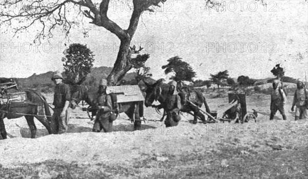 Conquest of German East Africa; Campaign of 1917: a Saint-Chamond battery unit..., 1917. Creator: Unknown.