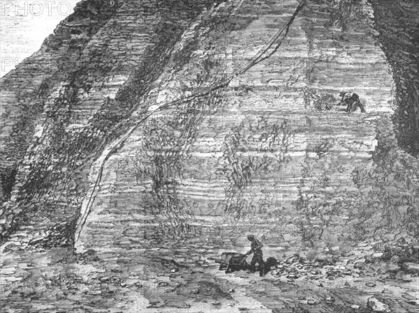 'Workings and Guano deposit on the middle Island; About the Chincha Islands', 1875. Creator: Unknown.