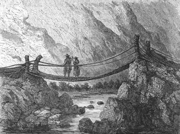 ''Bridge of Surco; A Ramble in Peru', 1875. Creator: Unknown.