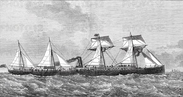 The new steam-ship Australia, 1876. Creator: J. R. W..