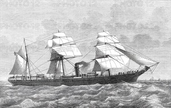 The Screw-steamer Alfonso XII, 1876. Creator: J. R. W..