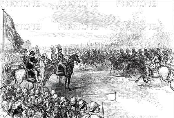 The Royal Visit to India: Grand Review at Delhi - the Gallop Past...1876. Creator: C.R..