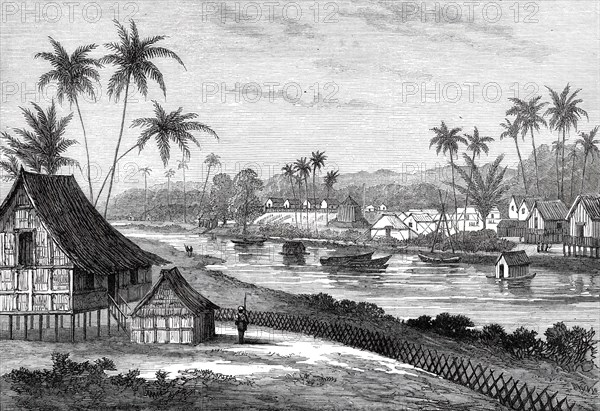 The Expedition against the Malays: View of the Encampment, Bandar Bahru...1876. Creator: Unknown.