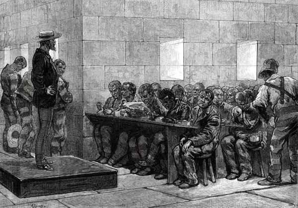 American Sketches: Blackwell's Island Penitentiary, New York - Dining-Room, 1876. Creator: Unknown.