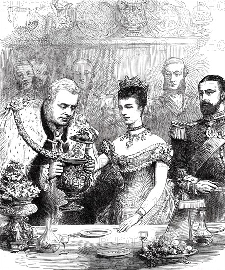 The Guildhall Banquet to the Prince and Princess of Wales: the Loving Cup, 1876. Creator: Unknown.