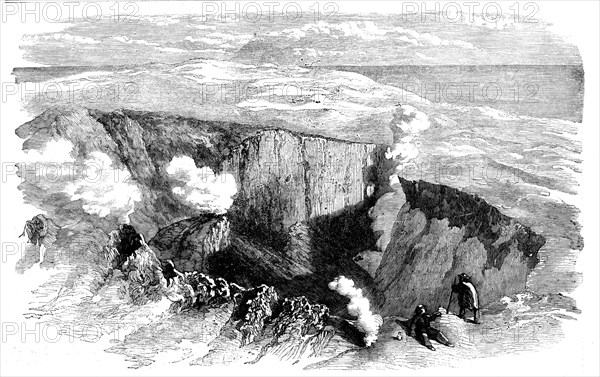 The Crater of Mount Etna a few days prior to the Late Earthquake, 1858. Creator: Unknown.