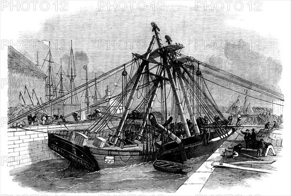 Accident at the Entry Lock of the East India Docks, Blackwall, 1858. Creator: Unknown.