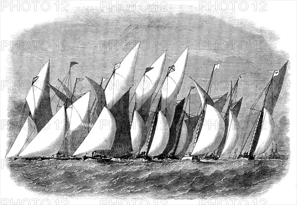 The Royal Thames Yacht Club Match, 1858. Creator: Unknown.