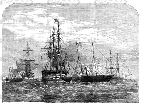 Her Majesty en route for Cherbourg, 1858. Creator: Unknown.
