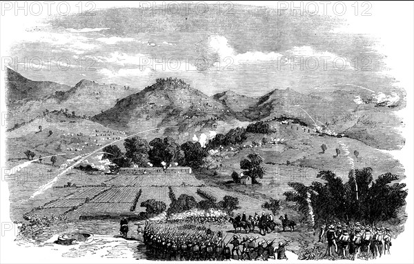 Attack on the "Braves" near the White Cloud Mountain, Canton - sketched by our special..., 1858. Creator: Unknown.