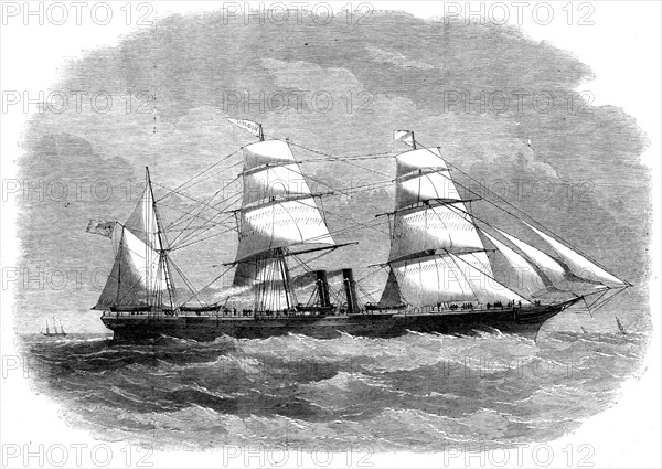 The North German Lloyd's New Steam-ship "Hudson", 1858. Creator: Unknown.