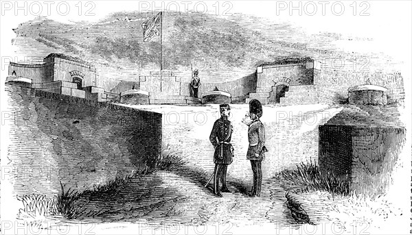 Interior of Seaford Fort, 1858. Creator: Unknown.