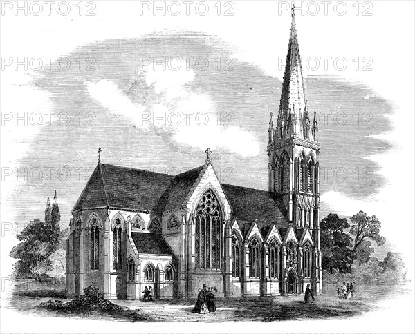 New Church of St. Mary, Stoke Newington, 1858. Creator: Unknown.