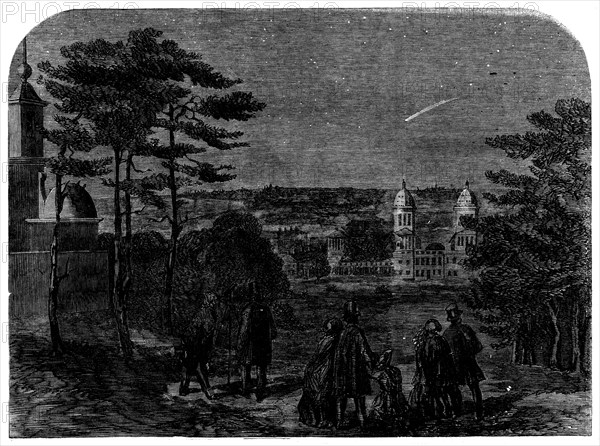 Donati's Comet, as seen from Greenwich Park, Sept. 17, 7.30p.m., 1858. Creator: Unknown.