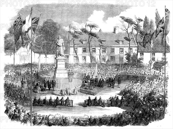Inauguration of the Statue of Sir Isaac Newton at Grantham, 1858. Creator: Unknown.