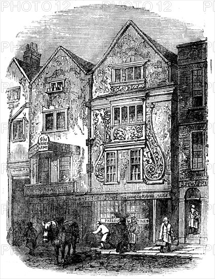 Old Houses, Moorfields, 1858. Creator: Unknown.