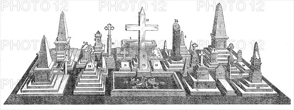 Models in Inkerman Stone of Monuments in the Crimea and at Scutari, presented to Her..., 1858. Creator: Unknown.