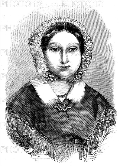 The Late Madame Ida Pfeiffer - from a painting, 1858. Creator: Unknown.