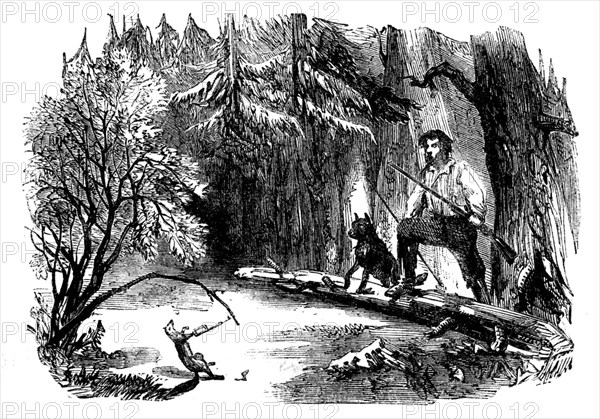 Sporting Scenes in Canada - Round the Traps, 1858. Creator: Unknown.