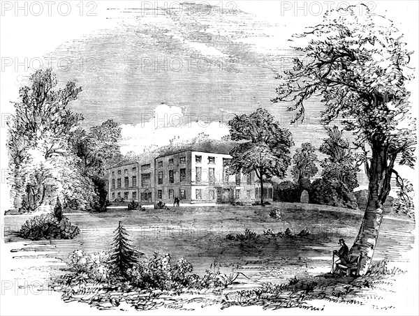 Tapton House, near Chesterfield, the Residence of the Late Mr. G. Stephenson, 1858. Creator: Unknown.