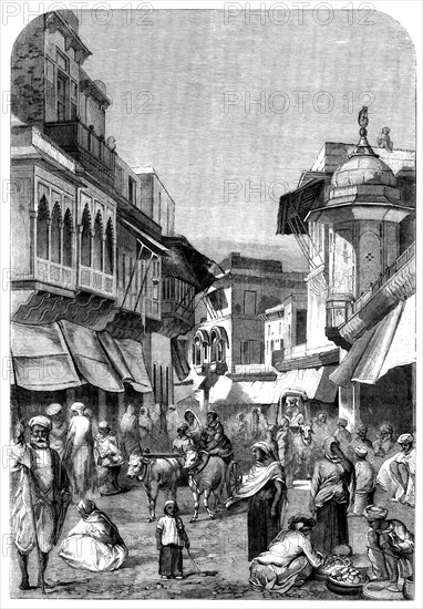 The Main Street of Agra, 1858. Creator: Unknown.