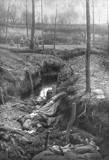 'Dans la Bataille; Un coin du parc du Plessis-de-Roye conserve par nos troupes..., 1918. Creator: Unknown.