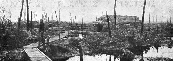 'L'offensive ennemie dans les Flandres; Le terrain et les ouvrages ou l'ennemi avait..., 1918. Creator: Unknown.