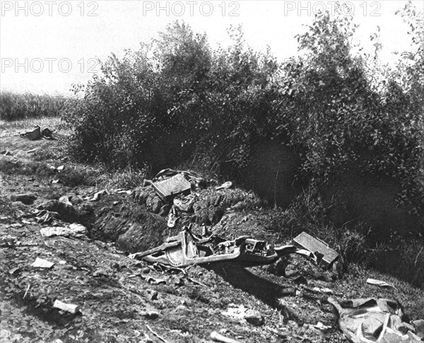 'Notre Contre-Attaque du 11 juin 1918; Emplacement d'un poste de mitrailleuse ennemi', 1918. Creator: Unknown.