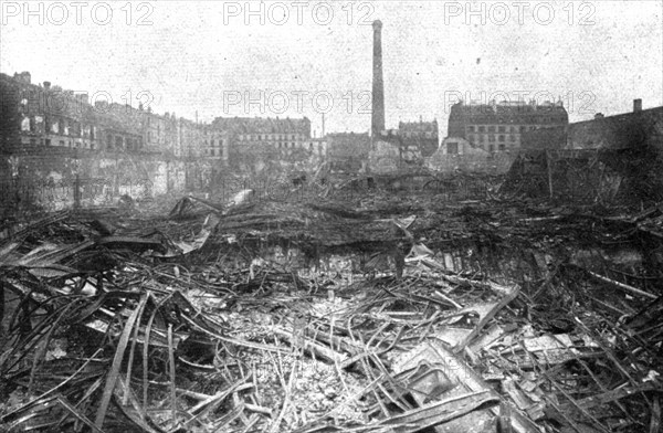 'Quelques Points de Chute; Les ruines des Magasins Paris-France, boulevard Voltaire, 137..., 1918. Creator: Unknown.