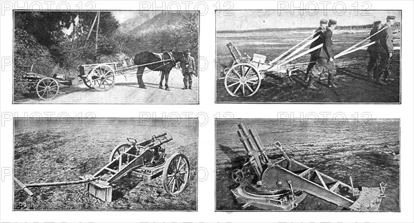 'L'Outillage Ennemi et le Notre; La solution allemande du canon d'accompagnement..., 1918. Creator: Unknown.