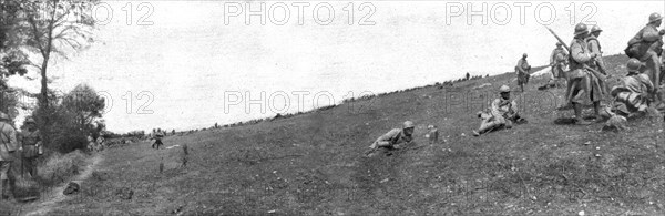 'La Replique de Foch: Au Sud-ouest de Soissons; progression d'infanterie, entre Longport..., 1918. Creator: Unknown.