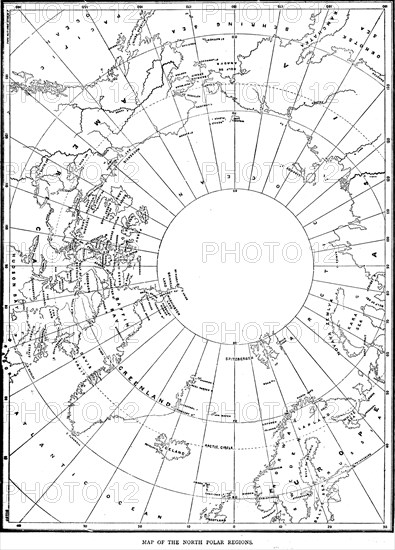 'Map of the North Polar Regions; North Polar Discovery', 1875. Creator: Unknown.