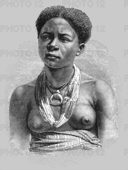 ''Akera, a young girl of the Gaboon; The Gaboon.', 1875. Creator: Unknown.