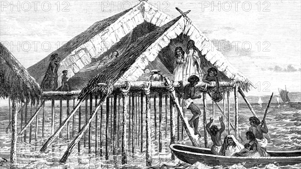 ''Embarkation of Guajiros; A Visit to the Guajiro Indians of Maracaibo, Venezuela', 1875. Creator: A Goering.