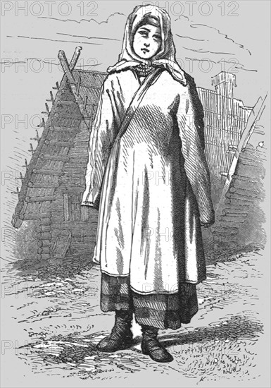 'Russian Peasent Girl; A Journey on the Volga', 1875. Creator: Nicholas Rowe.