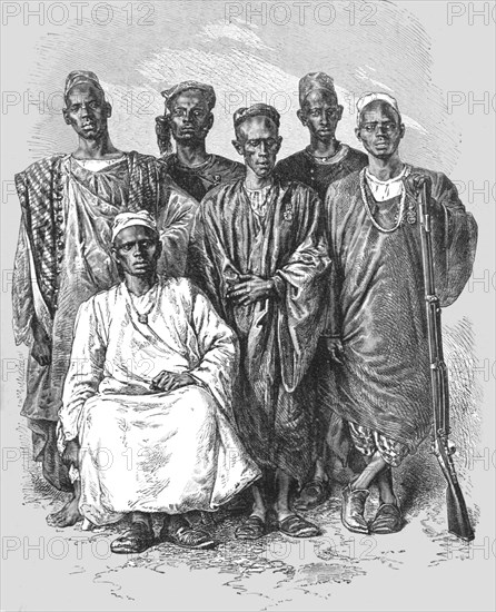 'Negro escort of M.Mace; Journey from the Senegal to the Niger', 1875. Creator: Unknown.