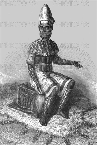 ''The Cazembe in state dress; The regions of the Cazembe', 1875. Creator: Unknown.