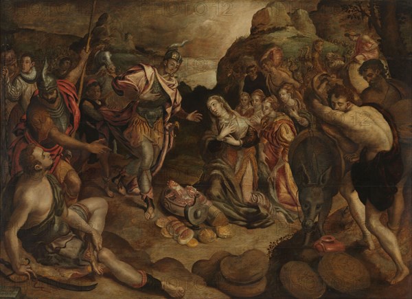 The Meeting of David and Abigail, 1583. Creator: Christiaen Jansz van Bieselingen.