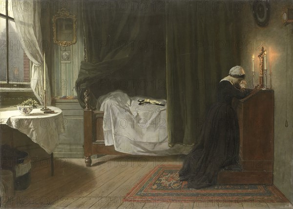 Prayer for the Deceased, 1864. Creator: Diederik Franciscus Jamin.