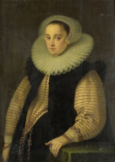 Hortensia del Prado (d 1627), Wife of Jean Fourmenois, 1596. Creator: Gortzius Geldorp.