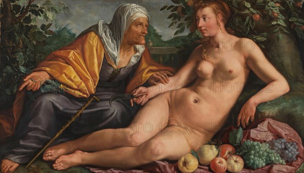 Vertumnus and Pomona, 1613. Creator: Hendrik Goltzius.