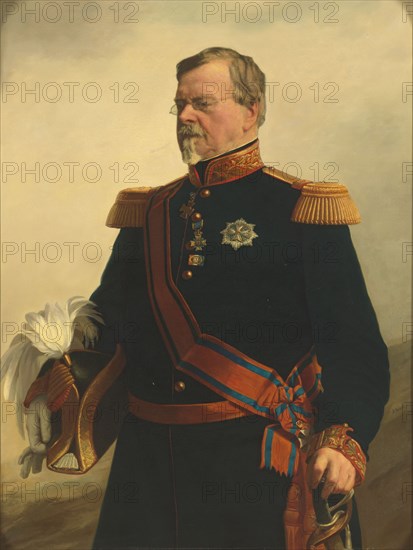 Bernhard (1792-1862), hertog van Saksen-Weimar. Generaal in Nederlandse dienst, 1840-1862. Creator: Jacob Spoel.