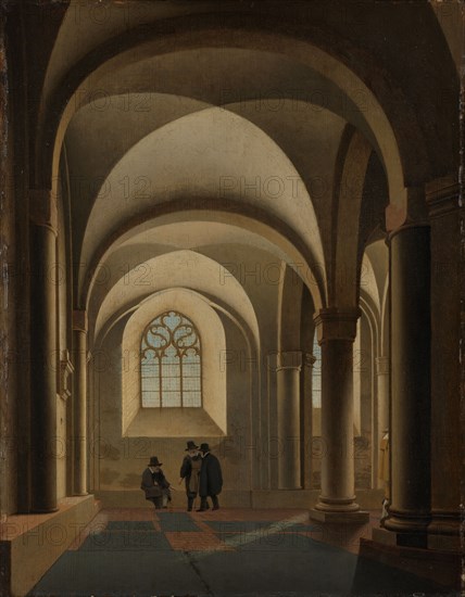 The Westernmost Bays of the South Aisle of the Mariakerk in Utrecht, c.1640-c.1645. Creator: Pieter Jansz Saenredam.