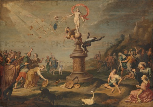 The Goddess Fortuna Bestowing her Gifts, c.1645. Creator: Simon Flocquet.