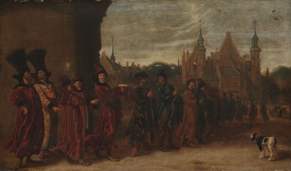 The Legation from the Tsar of Muscovy on its Way to a Meeting of the States-General in The Hague, c. Creator: Sybrand van Beest.