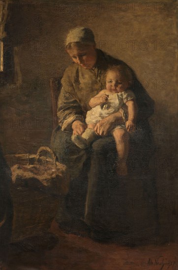 A Mother with her Child, c.1880-c.1899. Creator: Albert Neuhuys.