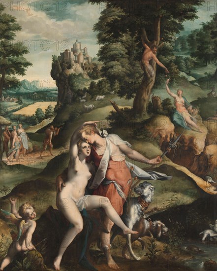 Venus and Adonis, c.1585-c.1590. Creator: Bartholomeus Spranger.