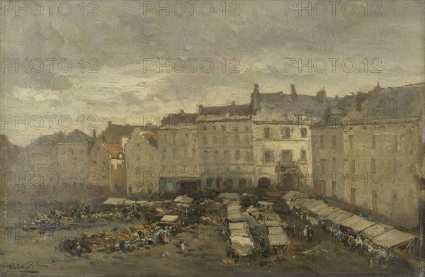 The Grote Zavel (Grand Sablon), Brussels, 1875. Creator: Guillaume Vogels.